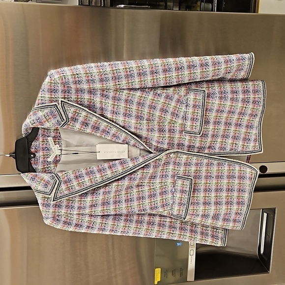 💕VERONICA BEARD💕 Etney Tweed Dickey Jacket ~ Light Lavender Multi-Color 0 NWT - Picture 13 of 16